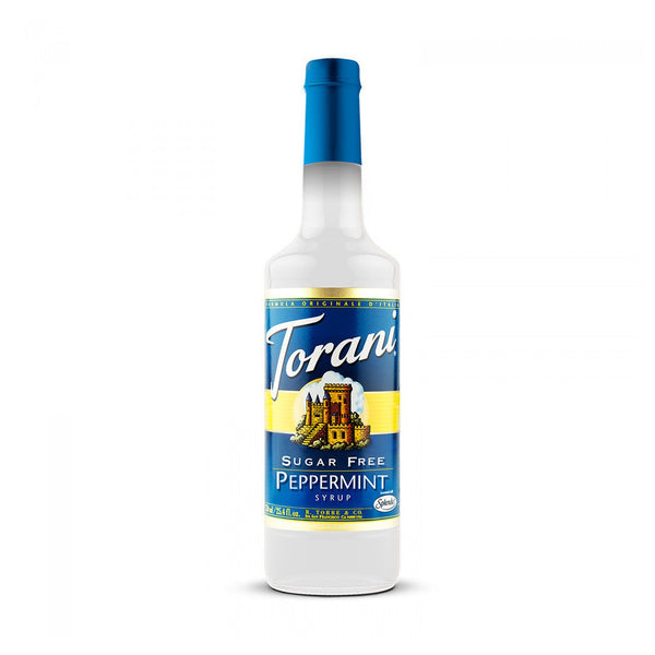Torani Sugar Free Peppermint Syrup, 750ml Plastic Bottle