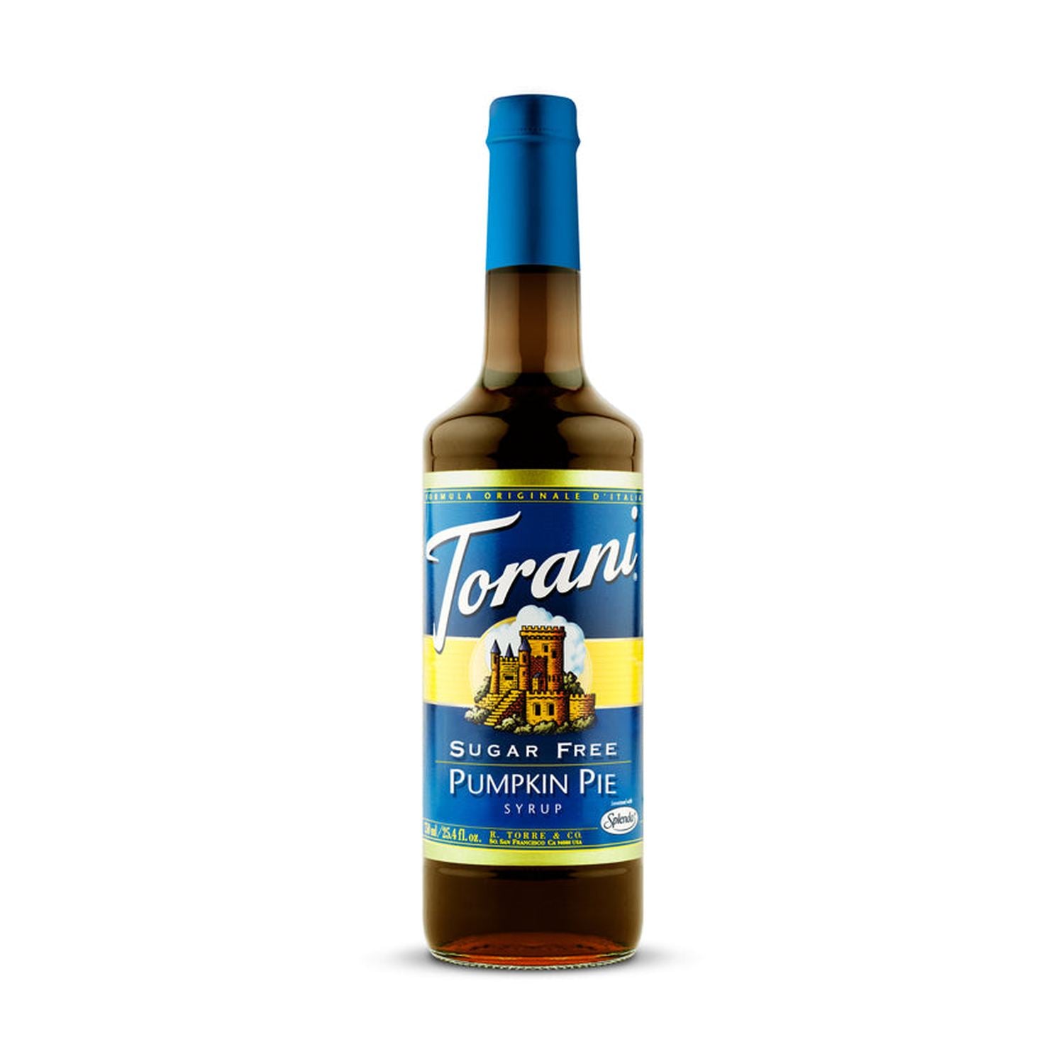 Torani Sugar Free Pumpkin Pie Syrup 750ml Glass Bottle