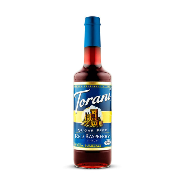 Torani Sugar Free Red Raspberry Syrup 750ml Glass Bottle