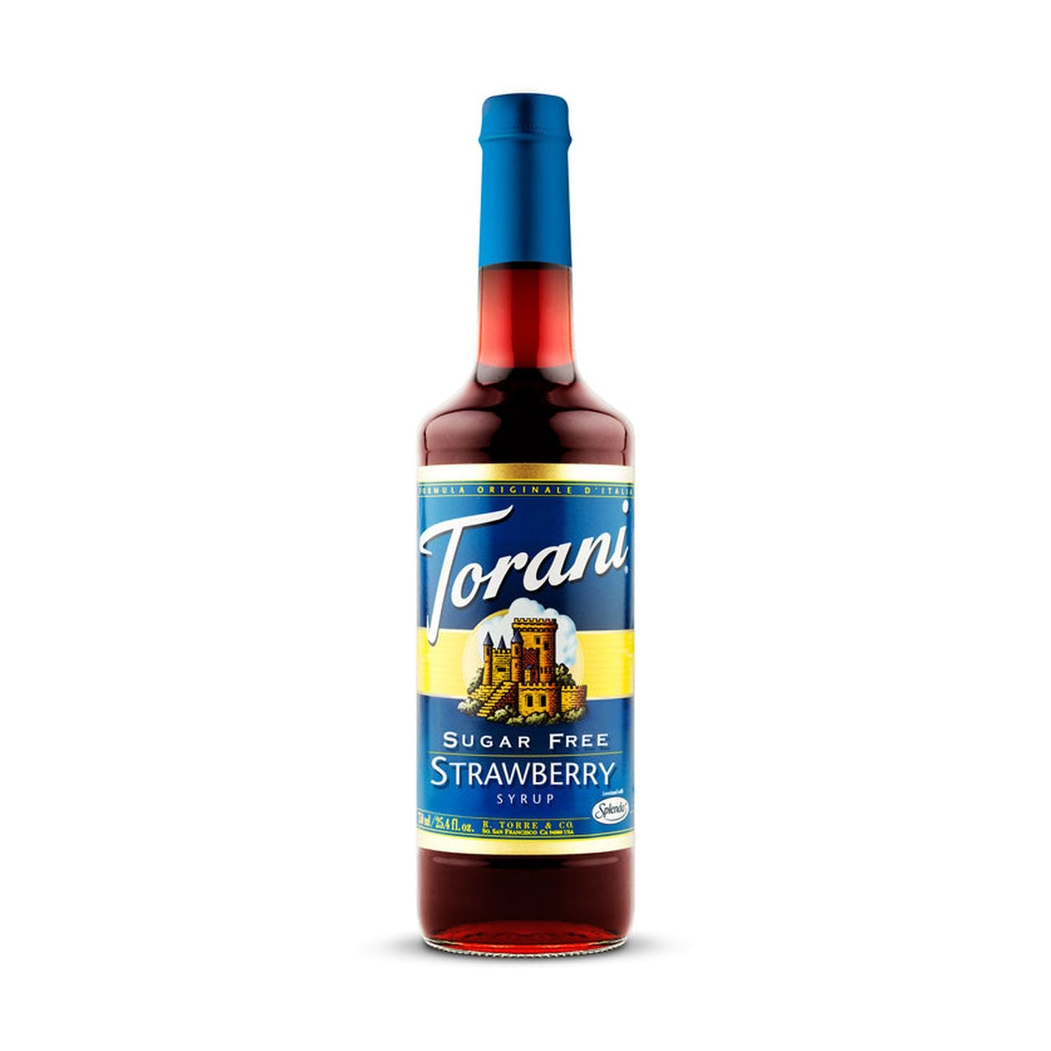 Torani Sugar Free Strawberry Syrup, 750ml Plastic Bottle