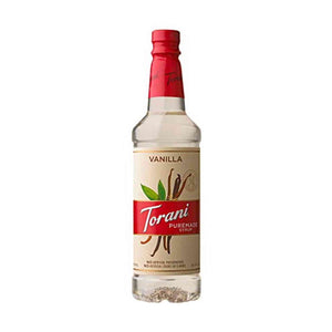 Torani Vanilla Puremade Syrup, 750ml Plastic Bottle