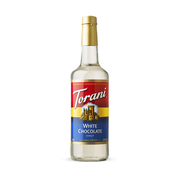Torani White Chocolate Syrup, 750ml Glass Bottle