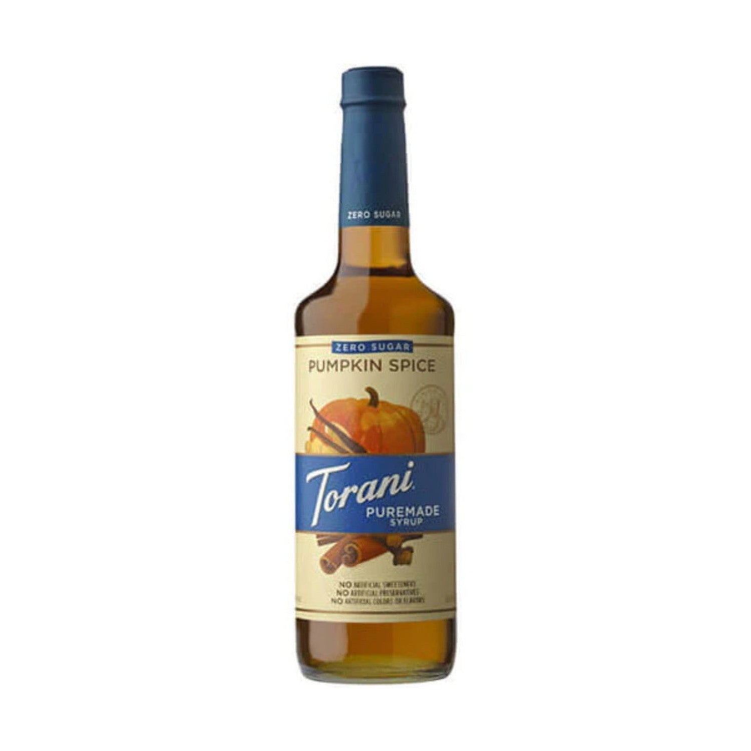 Torani Zero Puremade Pumpkin Spice Syrup, 750ml Glass Bottle