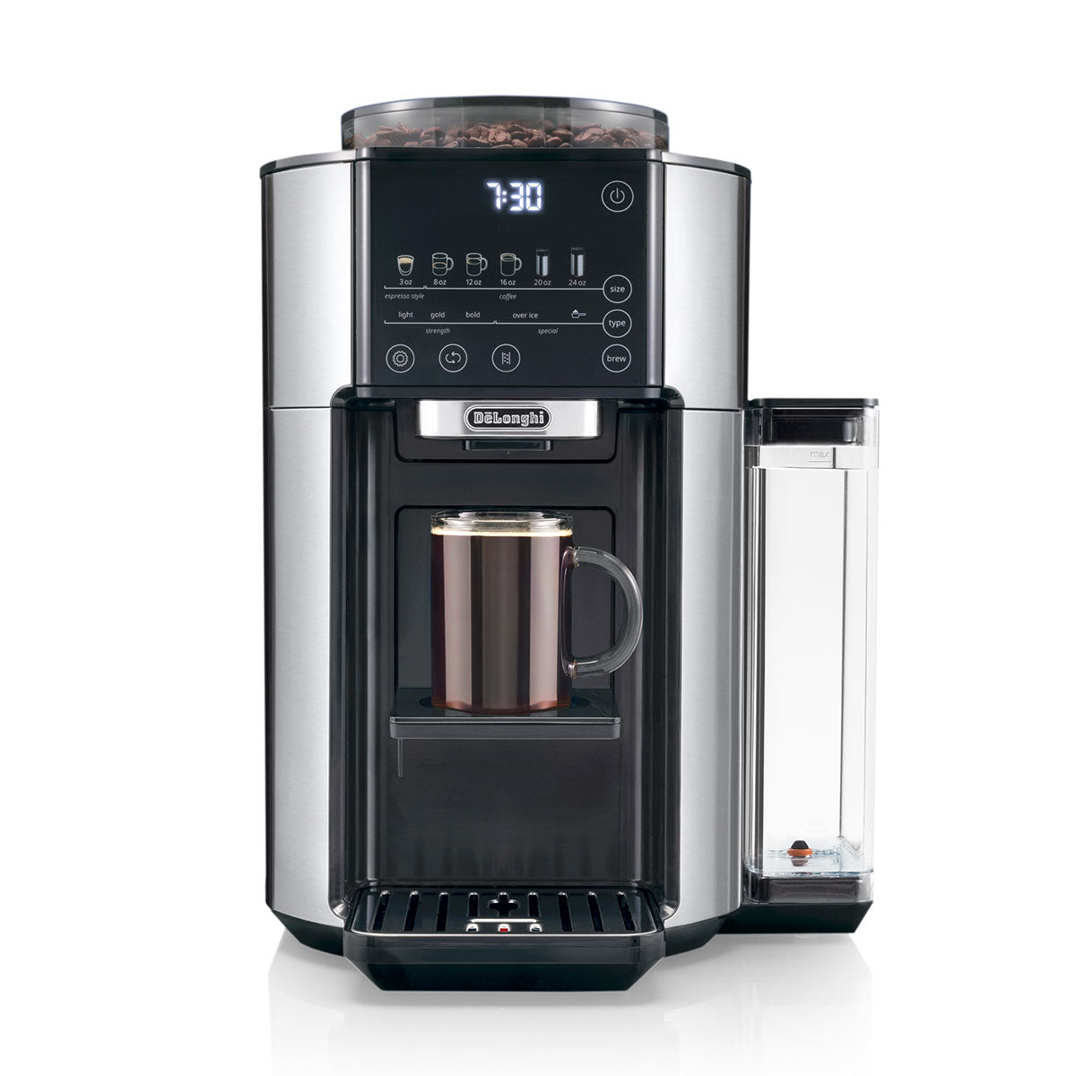 DeLonghi TrueBrew Automatic Coffee Machine, Stainless – ECS Coffee