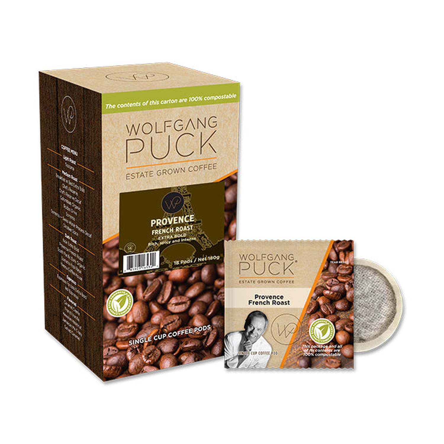 Wolfgang Puck Provence French Roast Coffee Pods 18 Pack
