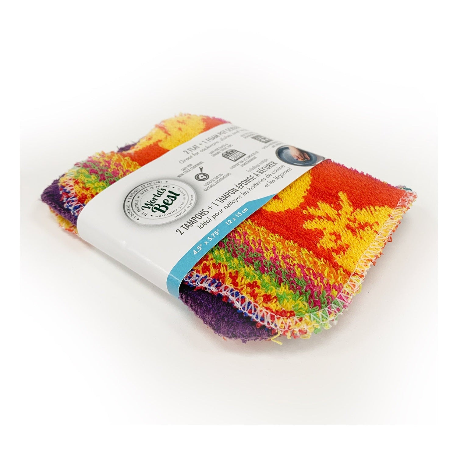 World’s Best Foam Pot Scrubbers, Multi Pack of 3