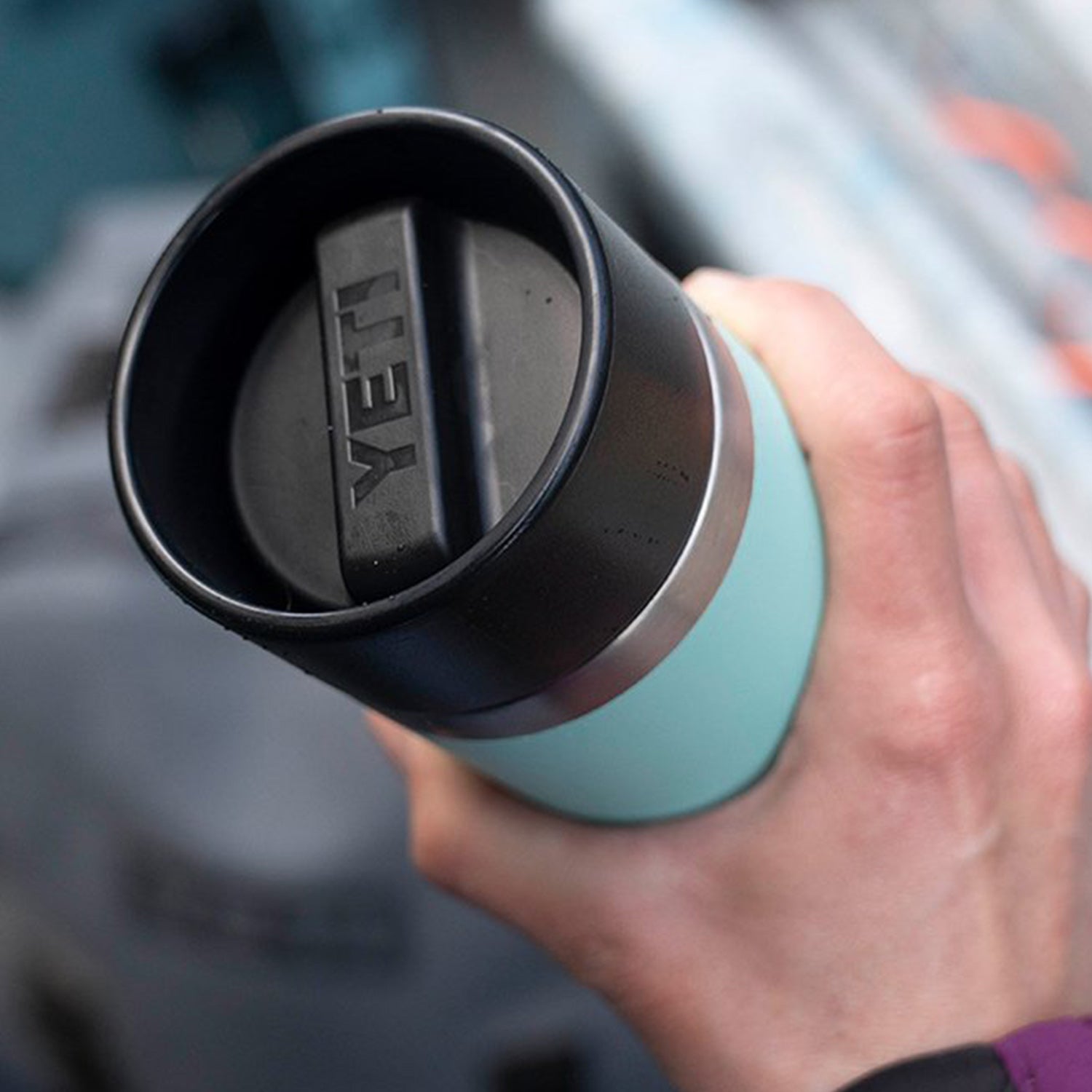 YETI Rambler 12 oz. Bottle with Hotshot Cap, Seafoam