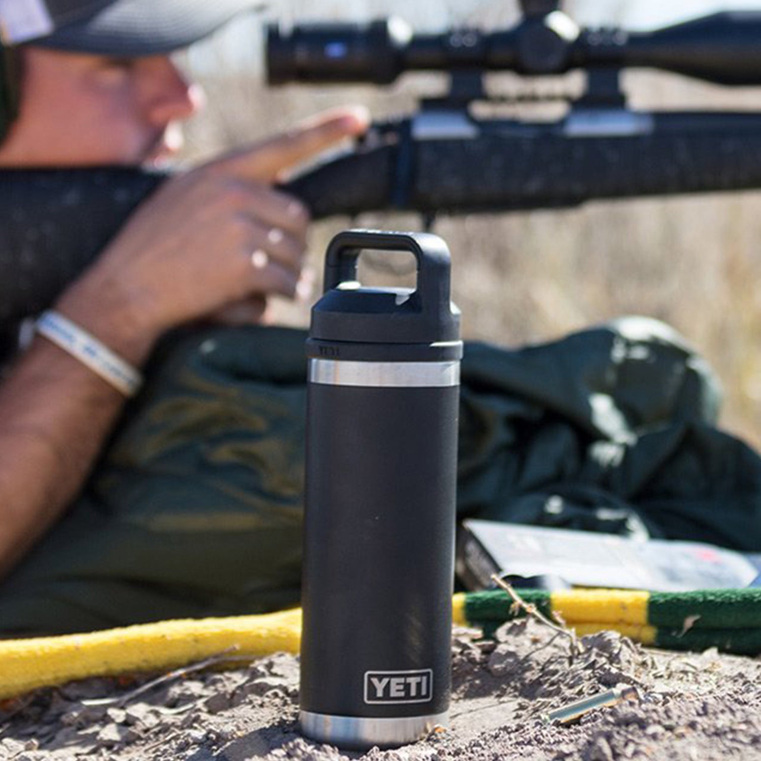 YETI Rambler 18 oz. Bottle with Chug Cap, Black