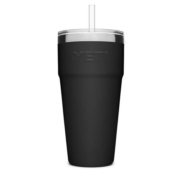 YETI Rambler 26 oz. Stackable Cup with Straw Lid, Black