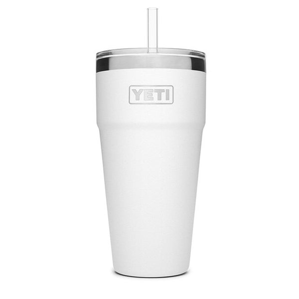 YETI Rambler 26 oz. Stackable Cup with Straw Lid, White