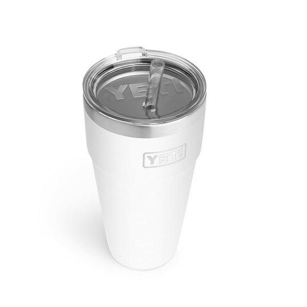 YETI Rambler 26 oz. Stackable Cup with Straw Lid, White