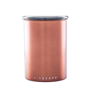 Airscape Medium Stainless Steel 1 lb Coffee Canister, Brushed Copper