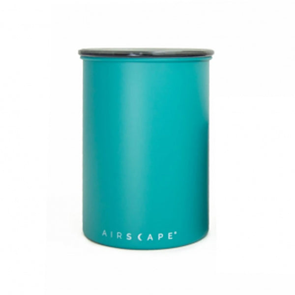 Airscape Medium Stainless Steel 1 lb Coffee Canister, Teal
