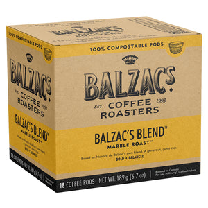 Balzac's Blend 100% Compostable Keurig® Coffee Pods, 18 Pack