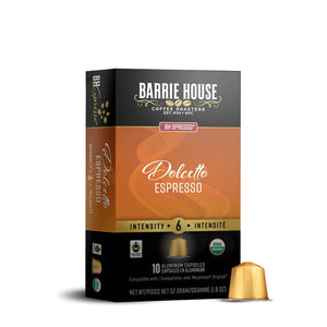 Barrie House Dolcetto Nespresso Compatible Capsules, 10 Pack
