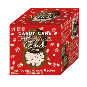 Gourmet du Village Hot Chocolate Bomb Kit, Candy Cane