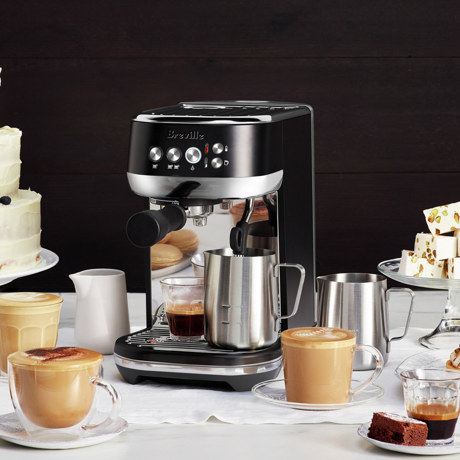Breville Bambino Plus Automatic Espresso Machine in Black Truffle – ECS  Coffee