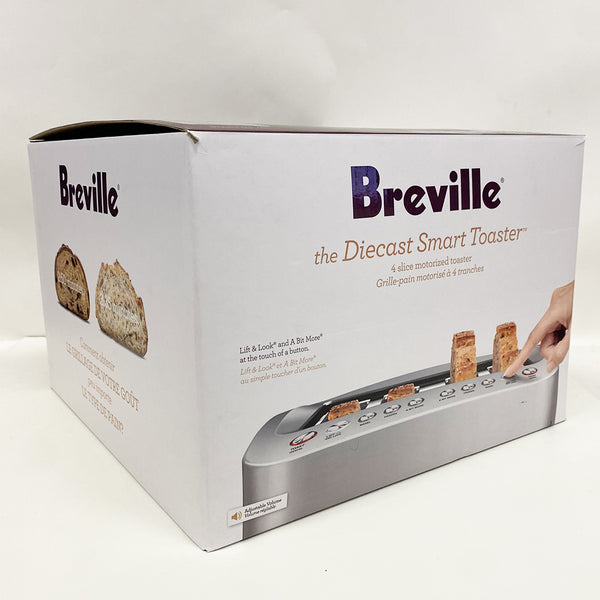 Open Box (#348) Breville Die-Cast 4-Slice Smart Toaster, Brushed Aluminum