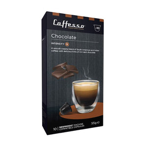 Caffesso Chocolate Nespresso Compatible Capsules, 10 Pack