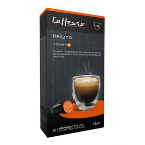 Caffesso Italiano Nespresso Compatible Capsules, 10 Pack