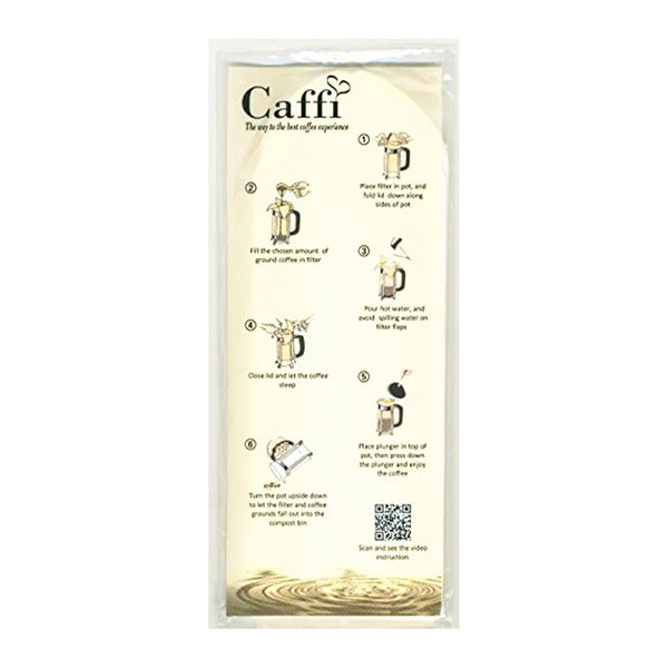 Caffi 3 Cup French Press Paper Filters, 25 Pack