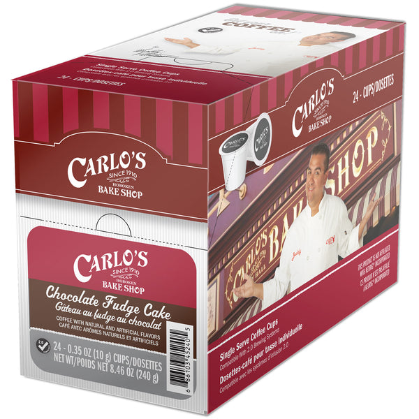 Carlo's Bake Shop Chocolate Fudge Cake Single Serve Coffee 24 Pack