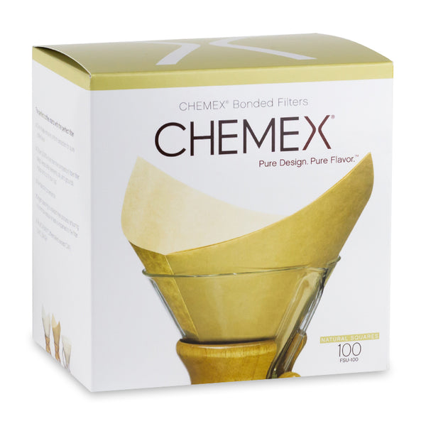 Chemex Bonded Filters FSU-100 Pre-Folded Squares (Natural)