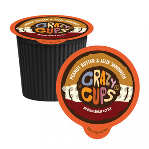 Crazy Cups Peanut Butter & Jelly Sandwich Single Serve Coffee 22 Pack