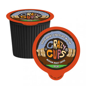 Crazy Cups Decaf Peppermint Chocolate Mocha Single Serve Coffee 22 Pack