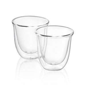 DeLonghi Bicchieri Glass Espresso Cups, Set of 2