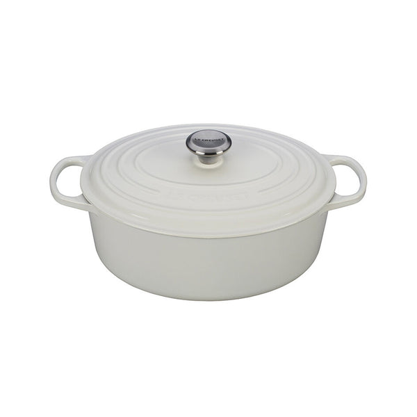 Le Creuset Signature Cast-Iron Oval French Oven 6.3L - White