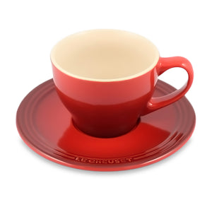 Le Creuset Stoneware Cappuccino Cups, Set of 2 - Cerise