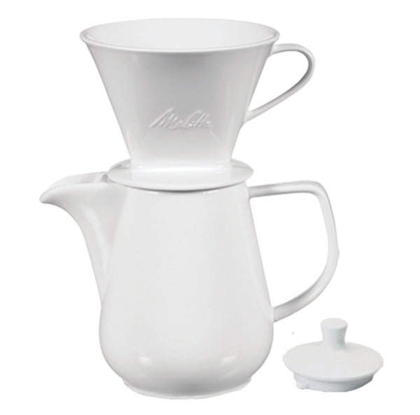Melitta Porcelain Pour-Over Coffeemaker & Carafe Set, 6 Cup
