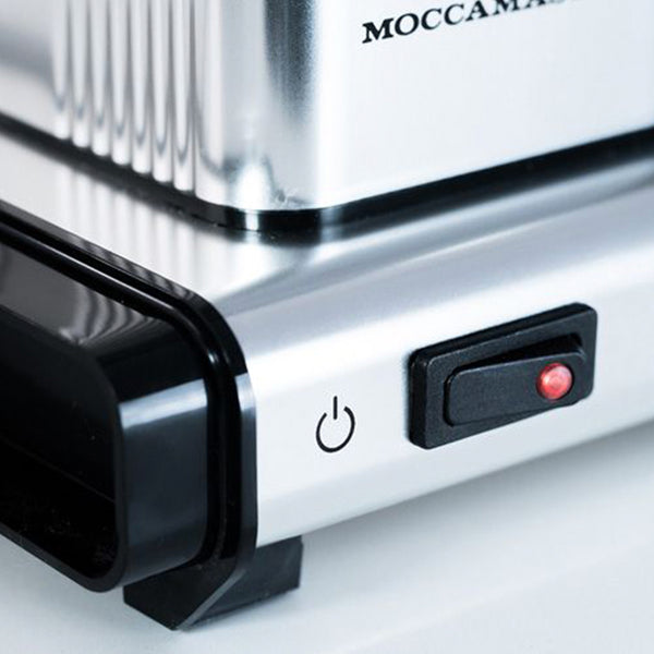 Close up of the Technivorm Moccamaster KBTS Power Button