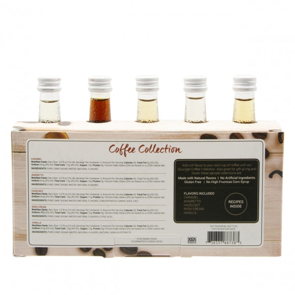 Monin Coffee Flavour Collection, 5 Pack
