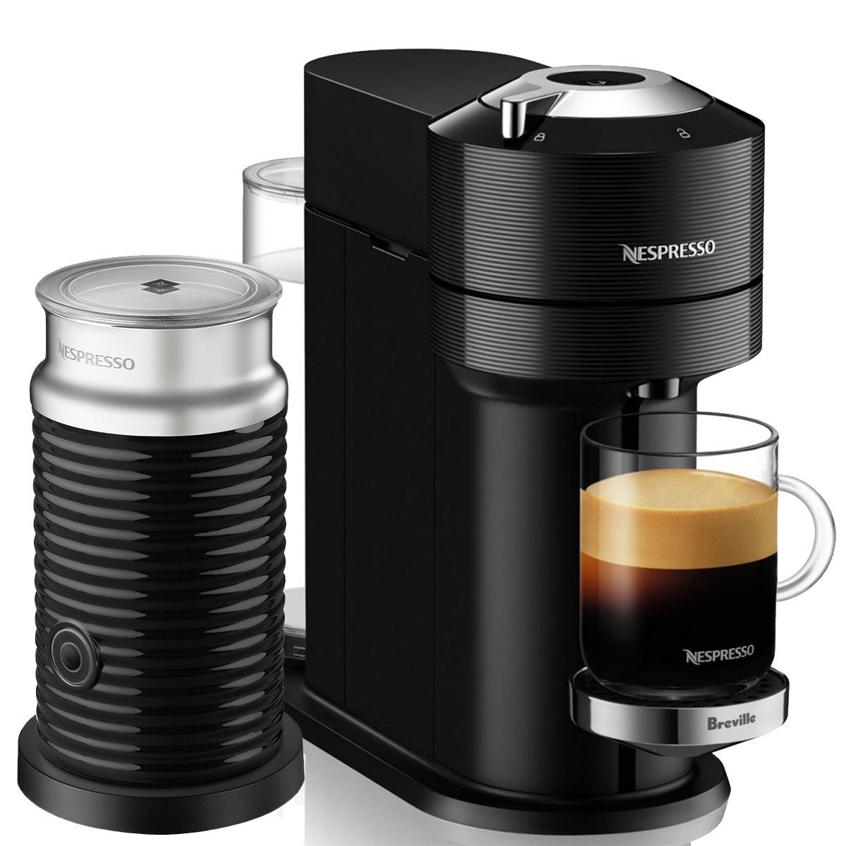 Breville Vertuo Next Premium Espresso Maker & Aeroccino 3, Classic