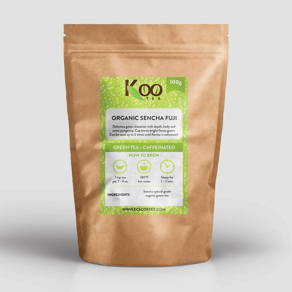 KOO Tea Organic Sencha Fuji Green Tea, 100g