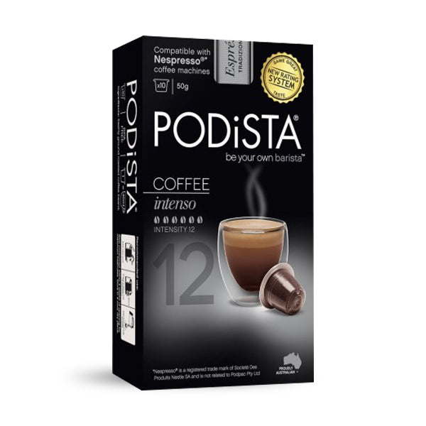 PODiSTA Intenso Nespresso Compatible Capsules, 10 Pack