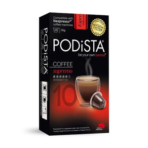 PODiSTA Supremo Nespresso Compatible Capsules, 10 Pack