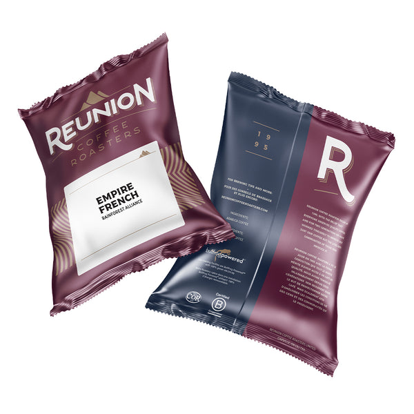 Reunion Coffee Roasters Empire French 24 x 2.5 oz Fraction Packs