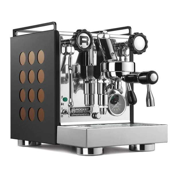 Rocket Appartamento Espresso Machine, Black & Copper #R01-RE501B3C12