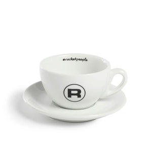 Rocket Cappuccino Cup and Saucer Set of 6, White
