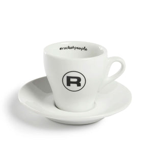Rocket Espresso Cup and Saucer Set of 6, White