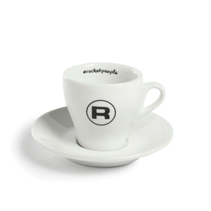 Rocket Flat White Cup and Saucer Set of 6, White