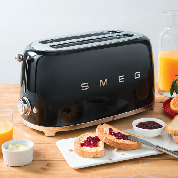 Smeg 4-Slice Toaster Black ECS Coffee