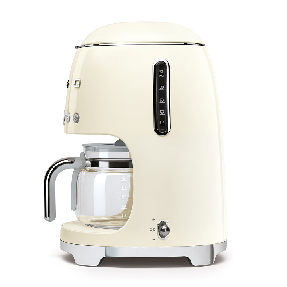Smeg 50s Style Drip Filter Coffee Machine, Cream DCF02CRUS ECS Coffee