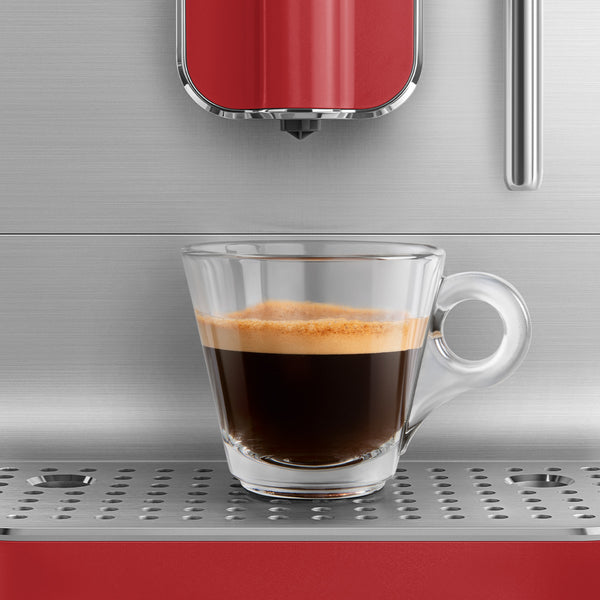 Smeg Super Automatic Espresso Machine with Steam Wand - Matte Red
