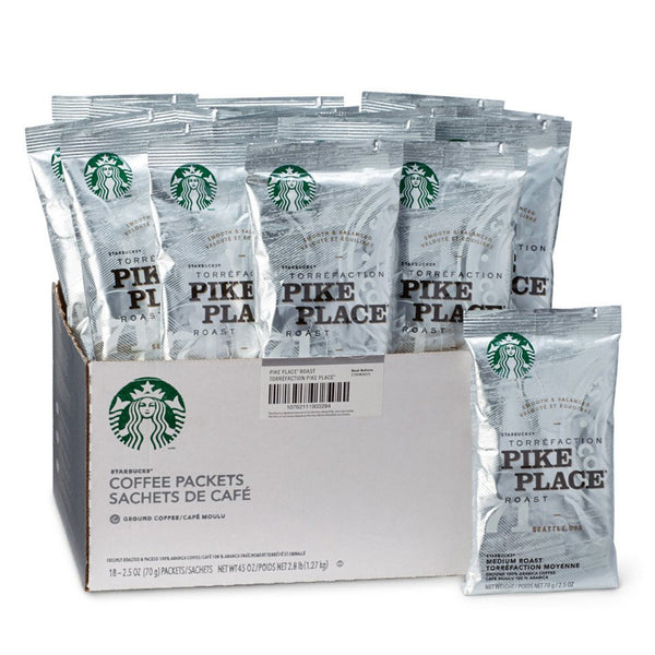 Starbucks Pike Place Fraction Pack Ground Coffee (2.5 oz), 18 Pack