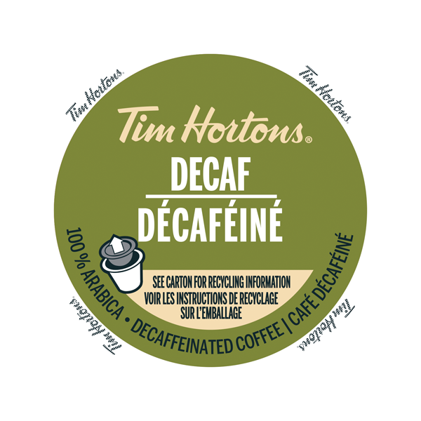 Tim Hortons Decaf Coffee Single Serve 12 Pack ECS Coffee Inc.