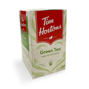 Tim Hortons Green Filterbag Tea 20 Count Box